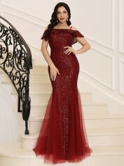 Акція на Плаття жіноче SHEIN GD-00119782 S Бордове від Rozetka