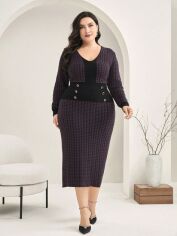 Акція на Плаття жіноче SHEIN GD-00120796 XL Темно-пурпурне від Rozetka