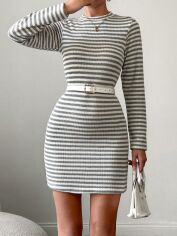 Акція на Плаття в'язане коротке осіннє тепле жіноче SHEIN GD-00120771 L Комбіноване від Rozetka