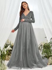 Акція на Плаття для вагітних вечірнє довге літнє SHEIN GD-00119829 XL Сіре від Rozetka