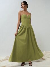 Акція на Плаття вечірнє довге літнє жіноче SHEIN GD-00120003 XS Салатове від Rozetka