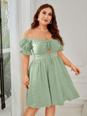 Акція на Плаття міді літнє жіноче SHEIN GD-00136901 XL Світло-зелене від Rozetka
