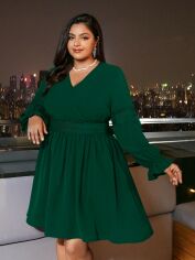 Акція на Сукня жіноча SHEIN GD-00137037 XL Темно-зелена від Rozetka