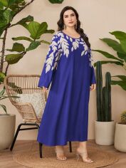 Акція на Плаття вечірнє довге літнє жіноче SHEIN GD-00137335 XL Синє від Rozetka