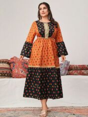 Акція на Плаття довге літнє жіноче SHEIN GD-00135850 XL Комбіноване від Rozetka