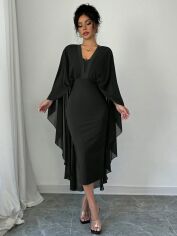 Акція на Плаття вечірнє міді літнє жіноче SHEIN GD-00134929 XL Чорне від Rozetka