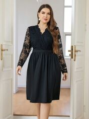 Акція на Плаття вечірнє міді осіннє жіноче SHEIN GD-00137264 XL Чорне від Rozetka