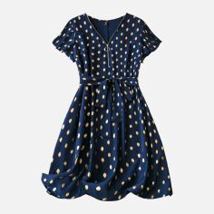 Акція на Плаття міді літнє жіноче SHEIN GD-00135822 XL Темно-синє від Rozetka
