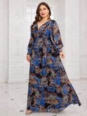 Акція на Плаття вечірнє довге літнє жіноче SHEIN GD-00135918 XL Комбіноване від Rozetka