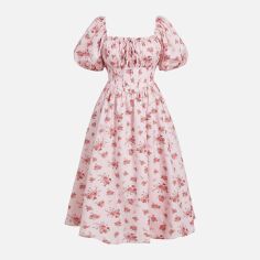 Акція на Плаття міді літнє жіноче SHEIN GD-00137582 XL Світло-рожеве від Rozetka
