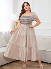 Акція на Сукня жіноча SHEIN GD-00136122 XL Сіро-бежева від Rozetka