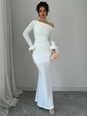 Акція на Плаття в'язане довге зимове тепле жіноче SHEIN GD-00132350 XL Біле від Rozetka