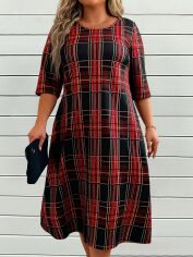 Акція на Плаття міді літнє жіноче SHEIN GD-00132603 2XL Червоне від Rozetka