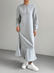 Акція на Плаття довге зимове тепле жіноче SHEIN GD-00132629 XS Сіре від Rozetka