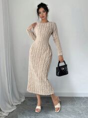 Акція на Плаття міді зимове тепле жіноче SHEIN GD-00132631 M Пудрове від Rozetka
