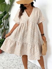 Акція на Плаття міді літнє жіноче SHEIN GD-00132755 32-34 Пудрове від Rozetka