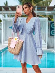 Акція на Плаття міді літнє жіноче SHEIN GD-00133226 L Синє від Rozetka