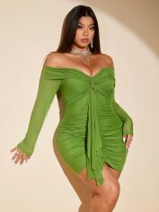 Акція на Плаття вечірнє коротке літнє жіноче SHEIN GD-00133909 3XL Фісташкове від Rozetka