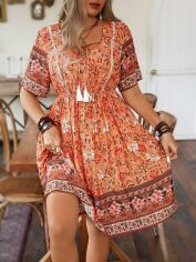 Акція на Плаття міді літнє жіноче SHEIN GD-00137117 XL Комбіноване від Rozetka
