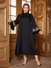 Акція на Плаття вечірнє міді осіннє жіноче SHEIN GD-00135669 XL Чорне від Rozetka