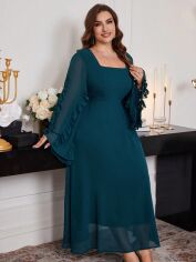 Акція на Плаття вечірнє довге літнє жіноче SHEIN GD-00133360 XL Морської хвилі від Rozetka