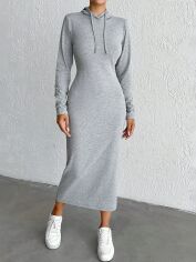 Акція на Плаття міді літнє жіноче SHEIN GD-00133862 L Сіре від Rozetka