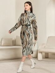 Акція на Плаття в'язане міді зимове тепле жіноче SHEIN GD-00134653 M Коричневе від Rozetka