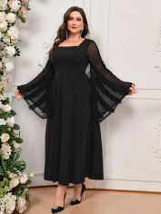 Акція на Плаття вечірнє довге літнє жіноче SHEIN GD-00134784 4XL Чорне від Rozetka
