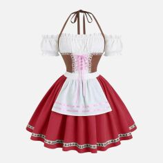 Акція на Плаття коротке літнє жіноче SHEIN GD-00134899 M Червоне від Rozetka