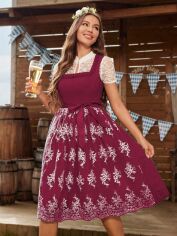 Акція на Плаття міді літнє жіноче SHEIN GD-00135045 XL Бордове від Rozetka