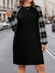 Акція на Плаття міді осіннє жіноче SHEIN GD-00135081 XL Чорне від Rozetka
