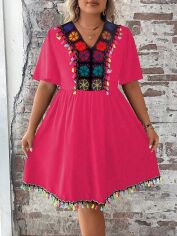 Акція на Сукня жіноча SHEIN GD-00136006 XL Фуксія від Rozetka