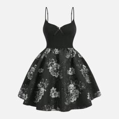Акція на Плаття вечірнє коротке літнє жіноче SHEIN GD-00132374 2XL Чорне від Rozetka