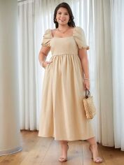 Акція на Сукня жіноча SHEIN GD-00132492 XL Світло-бежева від Rozetka