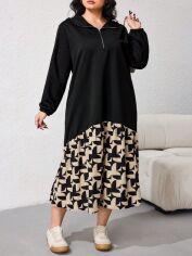 Акція на Плаття міді осіннє жіноче SHEIN GD-00132794 XL Чорне від Rozetka