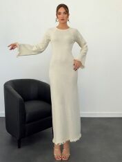 Акція на Сукня жіноча SHEIN GD-00133100 L Молочна від Rozetka