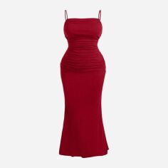 Акція на Плаття вечірнє міді літнє жіноче SHEIN GD-00133549 XL Червоне від Rozetka