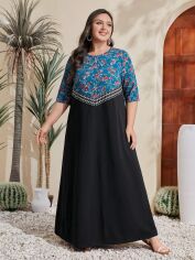 Акція на Плаття довге літнє жіноче SHEIN GD-00137154 XL Комбіноване від Rozetka