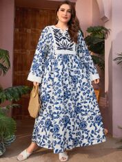 Акція на Плаття довге літнє жіноче SHEIN GD-00135699 XL Комбіноване від Rozetka