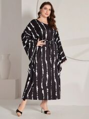 Акція на Плаття вечірнє довге осіннє жіноче SHEIN GD-00135705 XL Чорно-біле від Rozetka