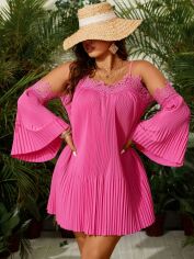 Акція на Плаття коротке літнє жіноче SHEIN GD-00137195 XL Рожеве від Rozetka