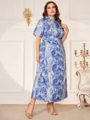 Акція на Плаття-сорочка довге літнє жіноче SHEIN GD-00135737 XL Комбіноване від Rozetka