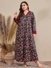 Акція на Плаття вечірнє довге літнє жіноче SHEIN GD-00137132 XL Комбіноване від Rozetka