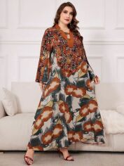 Акція на Плаття вечірнє довге літнє жіноче SHEIN GD-00137230 XL Комбіноване від Rozetka