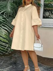Акція на Сукня жіноча SHEIN GD-00137236 XL Світло-бежева від Rozetka