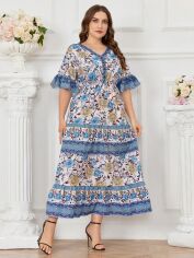Акція на Плаття довге літнє жіноче SHEIN GD-00137314 XL Комбіноване від Rozetka