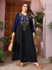 Акція на Плаття вечірнє довге осіннє жіноче SHEIN GD-00135823 XL Темно-синє від Rozetka