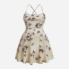 Акція на Сукня жіноча SHEIN GD-00137329 XL Світло-бежева від Rozetka