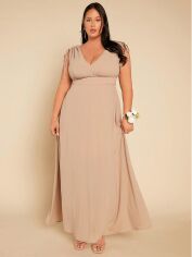 Акція на Сукня жіноча SHEIN GD-00135558 XL Світло-бежева від Rozetka