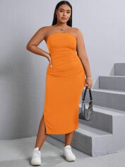 Акція на Плаття міді літнє жіноче SHEIN GD-00136981 XL Помаранчеве від Rozetka